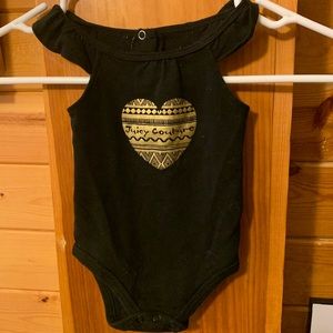 6/9 Month Black Juicy Couture Onesie